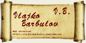 Vlajko Barbulov vizit kartica